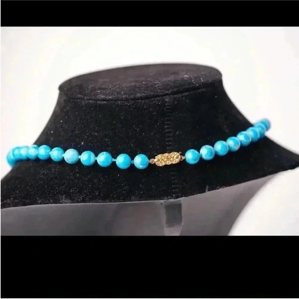 Cinderella inspired Vintage Howlite statement necklace Super Delicate